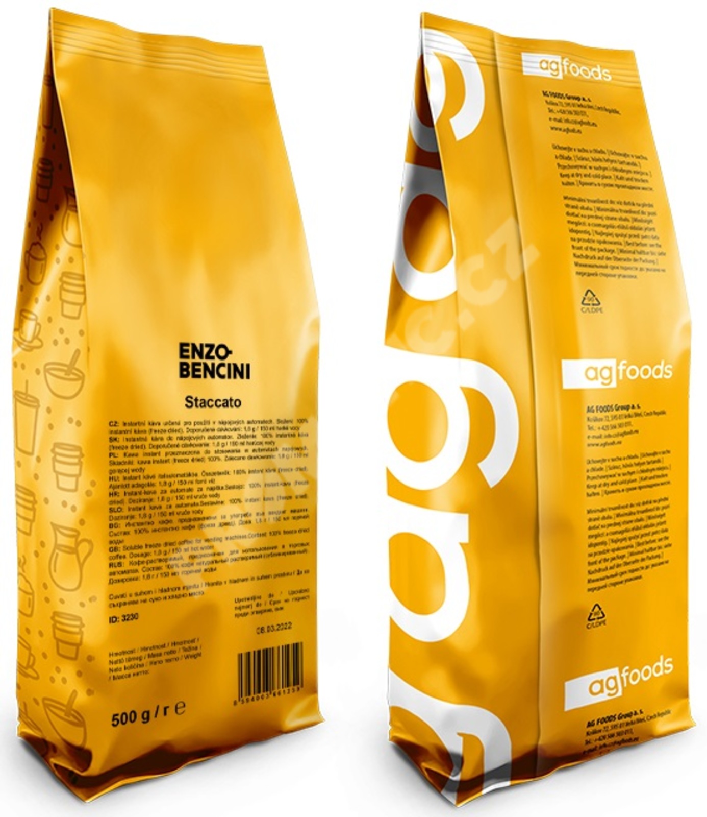 ENZO BENCINI STACCATO INSTANTNÁ KÁVA 500g