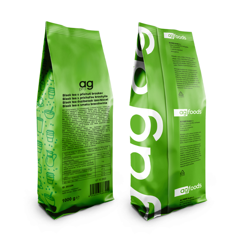 AG FOODS AG PRO BLACK TEA S PRÍCHUŤOU BROSKINA 1000g