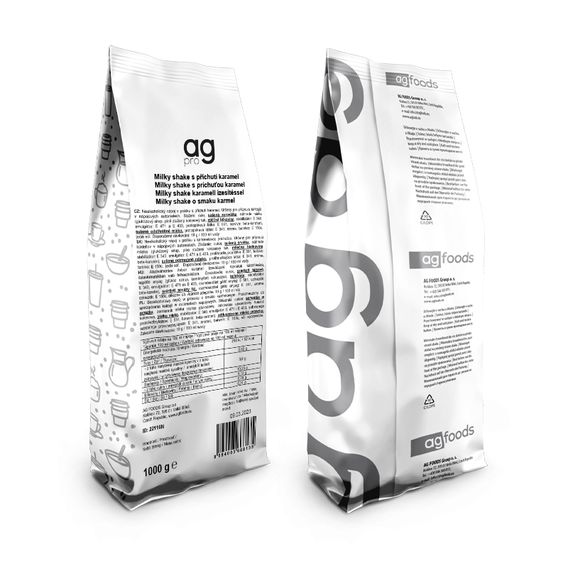 AG FOODS AG PRO MILKY SHAKE S PRÍCHUŤOU KARAMEL 1000G