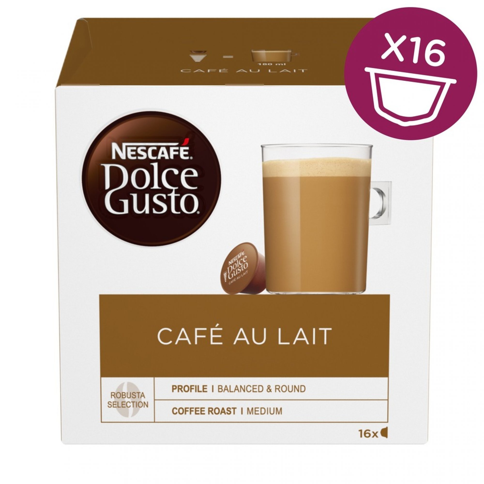 Nescafé Dolce Gusto Cafe Au Lait 16 ks