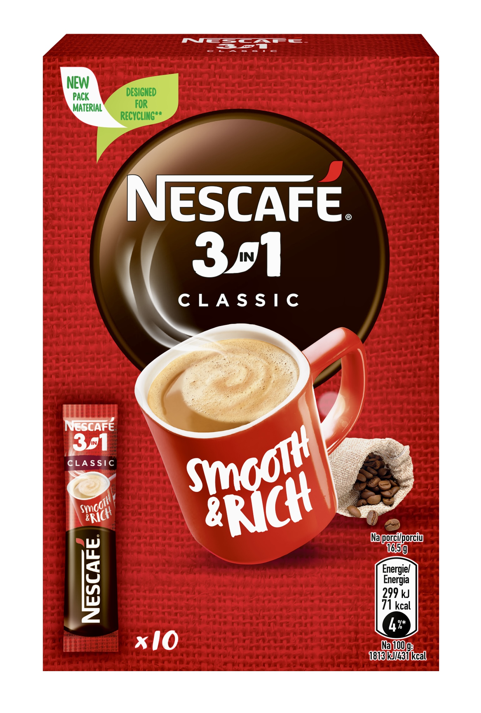 Nescafé 3v1 Classic 10 x 16,5 g