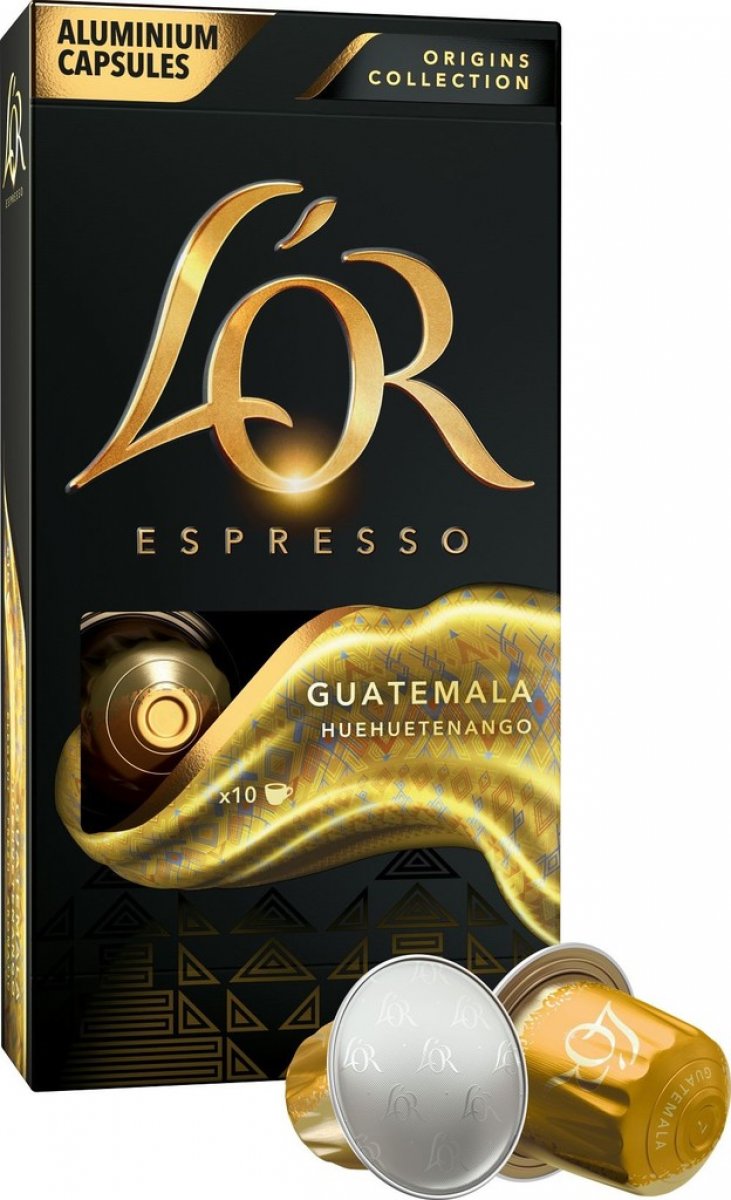 L'OR Guatemala - 10 hliníkových kapsúl kompatibilných s kávovarmi Nespresso