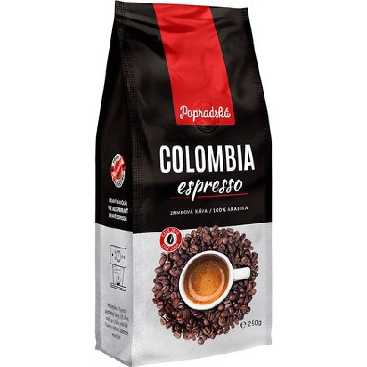 Popradská Colombia zrnková káva 250 g