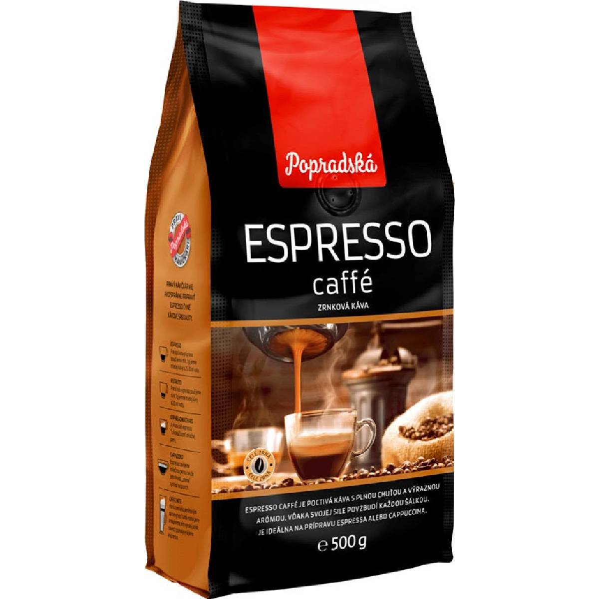 Popradská Zrnková káva ESPRESSO caffé 500 g