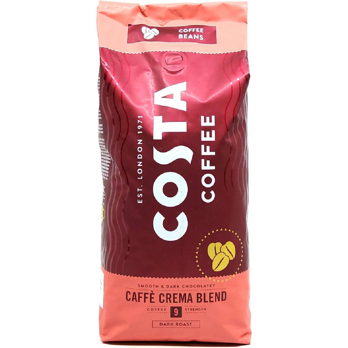 COSTA CREMA BLEND ZRNKOVÁ KÁVA 1KG