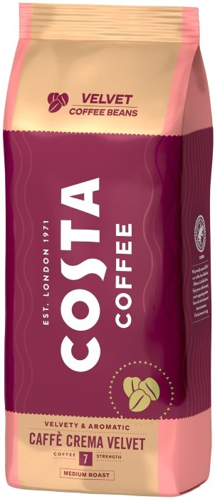 Costa Caffe Crema Velvet zrnková káva 1kg
