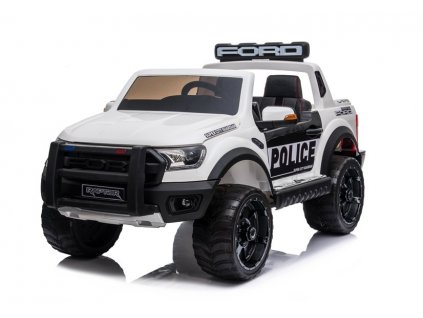 BESTCAR ELEKTRICKÉ AUTÍČKO NEW FORD RAPTOR WHITE  POLICAJNÉ