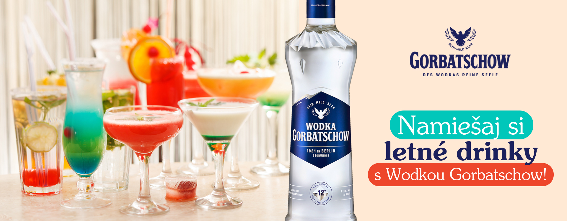 Namiešaj si letné drinky s Wodkou Gorbatschow!