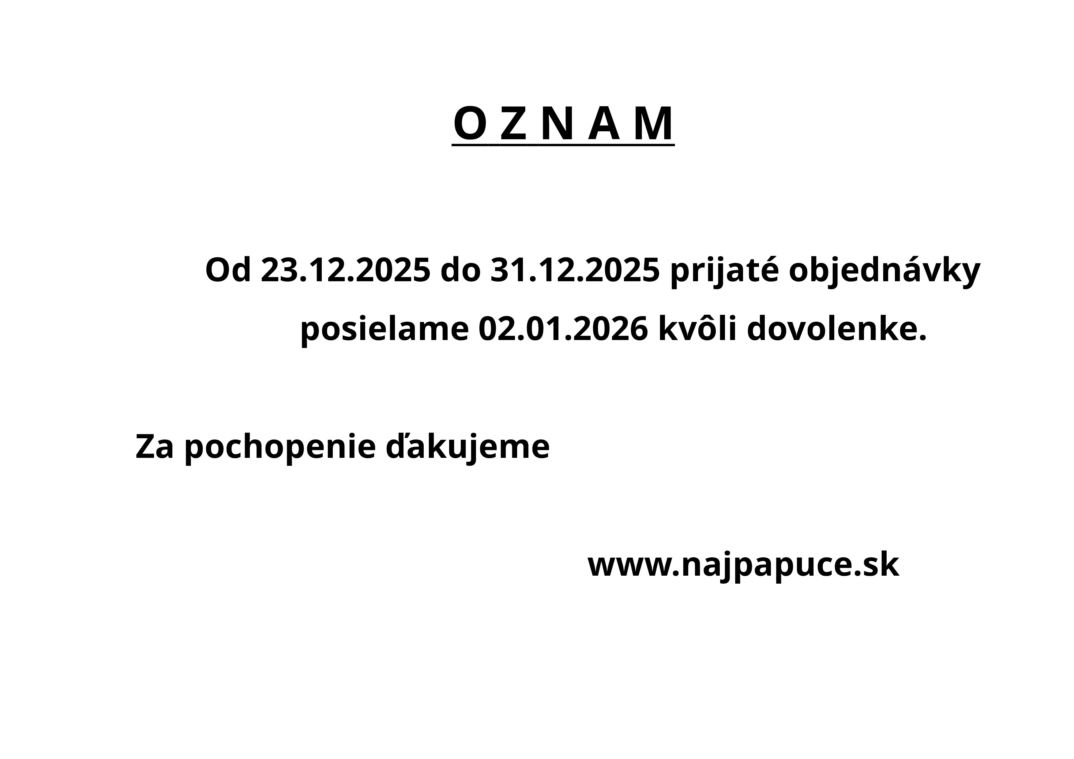 oznam