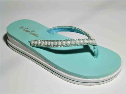 Dámske papuče - plážovky COMER WSA-57 tyrkys