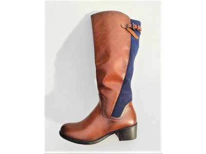 Dámske čižmy Comer YCC56-camel/blue