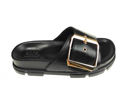 Dámske šľapky Small Swan - black