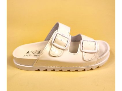 Dámske šľapky Small Swan 552 - biele