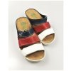 Dámske šľapky Fatex-modro-červená