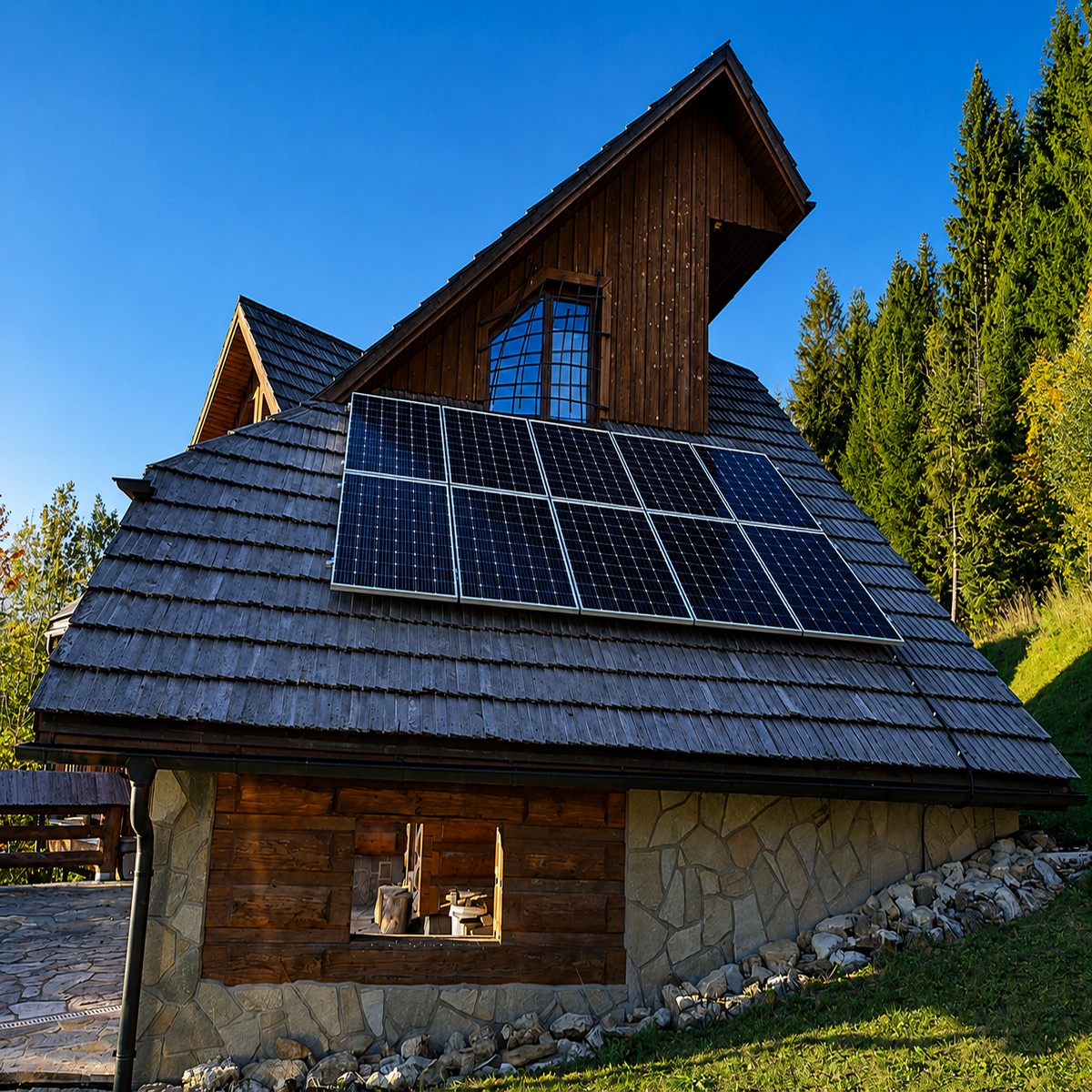 Fotovoltická elektráreň - chata