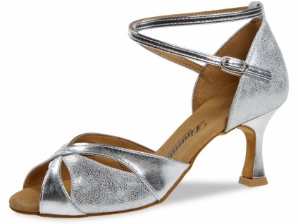 Taneční boty Diamant 141 stříbrná - 6,5 cm Flare (velikost 36)
