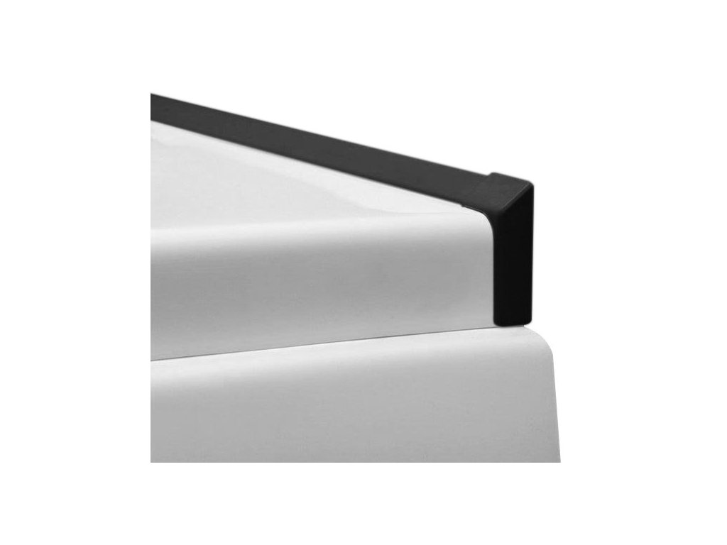 Polysan Krycia lišta pre vane a vaničky, 2x 1950mm, 2x roh, 2x zakončenie, čierna 91020B