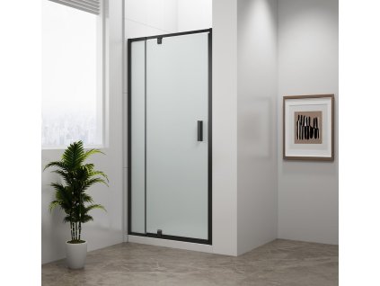 Polysan EASY BLACK otočné sprchové dvere 760-900mm, sklo Brick EL1638B