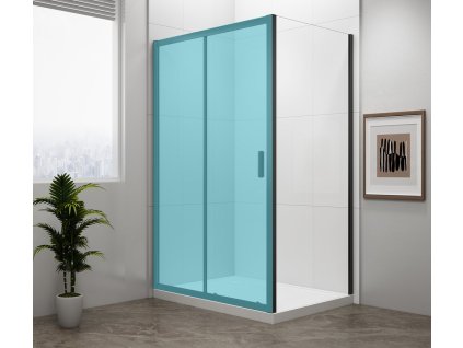 Polysan EASY BLACK sprchová bočná stena 700mm, číre sklo EL3115B