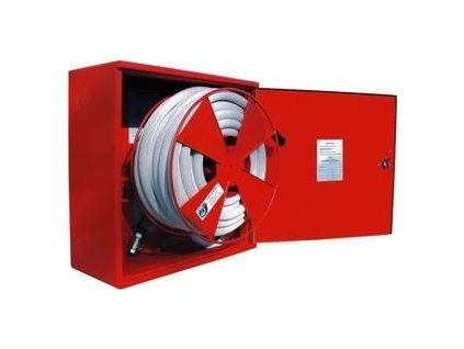 PAVLIŠ A HARTMANN hydrantový systém 650x285x650 s rozmerovo stabilnou hadicou D25-30m, červená RAL 3000, svv004/C