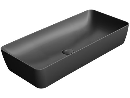 GSI NUBES keramické umývadlo na dosku 80x40cm, čierna mat 904026