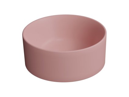 GSI KUBE X keramické umývadlo na dosku, priemer 32cm, blush mat 943524