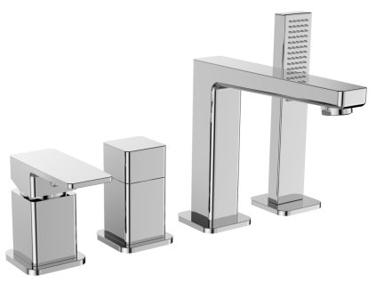 Sapho TURSI štvorprvková batéria na okraj vane, chróm TI052