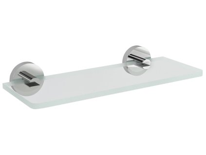 Sapho X-ROUND sklenená polica 200mm, chróm/čiré sklo XR009-12