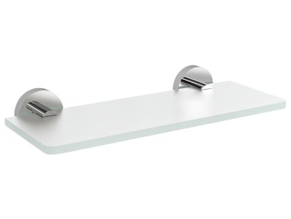 Sapho X-ROUND sklenená polica300mm, chróm/mliečne sklo XR009-03