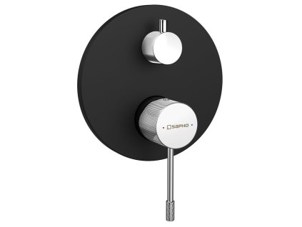 Sapho SOLARIS podomietková sprchová batéria, 2 výstupy, čierna mat/chróm WD042BC