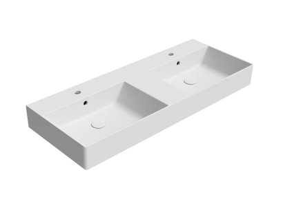 GSI KUBE X keramické dvojumývadlo 120x47cm, biela mat 9425109