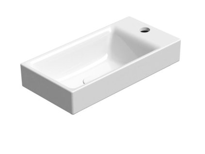 GSI NUBES keramické umývadlo 50x25cm, pravé/ľavé, biela ExtraGlaze 9637111