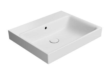 GSI NUBES keramické umývadlo 60x50cm, bez otvoru, biela mat 9631009