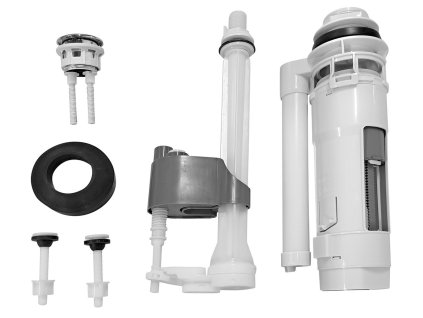 Aqualine DUAL splachovacia súprava s dvojitým tlačidlom, spodné plnenie 1/2", chróm NDVR038-1