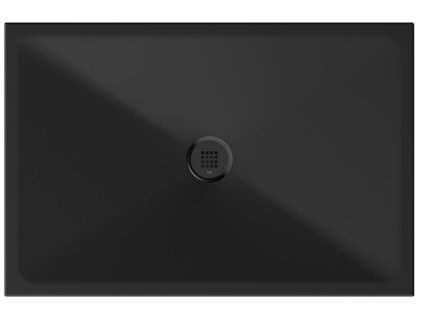 GSI Keramická sprchová vanička, obdĺžnik 120x80x2cm, čierna mat 46120826