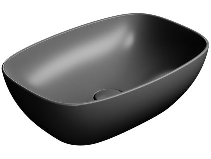GSI NUBES keramické umývadlo na dosku 50x35cm, čierna mat 978426