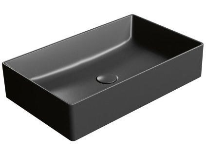 GSI KUBE X keramické umývadlo na dosku 60x37cm, čierna mat 945326