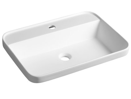Sapho BRAHEA zápustné umývadlo, Rockstone, 55x39 cm, biela mat BE755