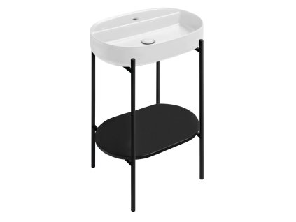 Sapho PUNO podstavec s umývadlom 600x860x396mm, čierna SKA590-2-01