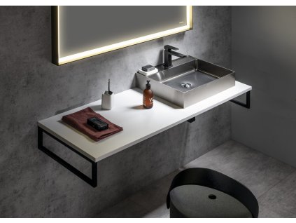 Sapho PLATO doska Rockstone 1000x24x500mm, biela matná PL100-0101