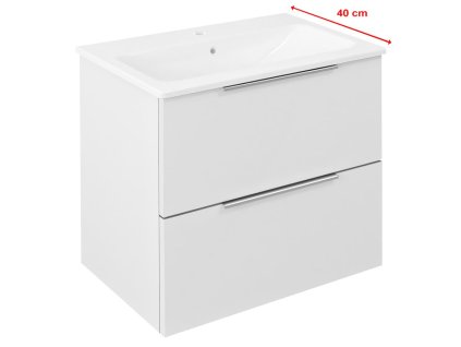 Sapho CIRASA umývadlová skrinka 58x54x39cm, biela lesk CR592-3030