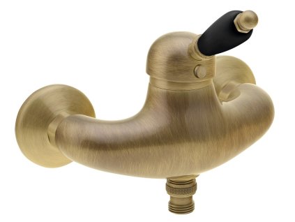 Sapho KIRKÉ BLACK nástenná sprchová batéria, čierna páčka, bronz KI11NB