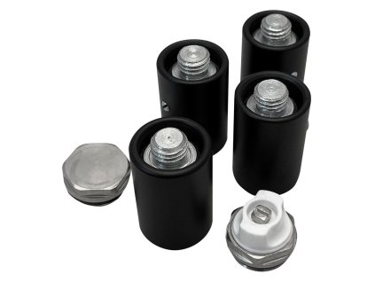 Aqualine Set držiakov radiátora POSEIDON, černá mat NDDT45T