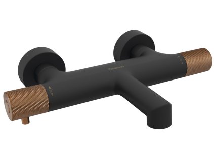 Sapho SOLARIS nástenná vaňová batéria, čierna/meď mat WD010PG