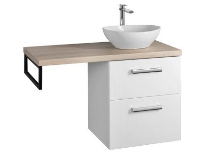 Aqualine VEGA Nábytková zostava do kúpeľne, šírka 97,5 cm, biela/dub platina VG052-02