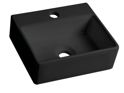 Sapho GIULIA keramické umývadlo 33,5x29cm, čierna mat BH7002B
