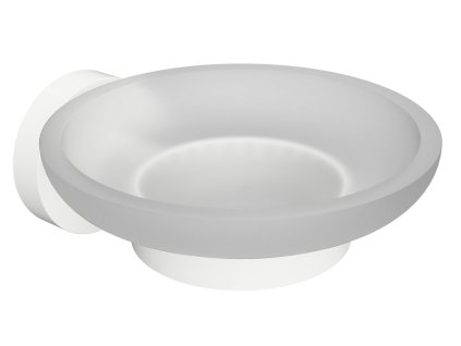 Sapho X-ROUND WHITE mydlenička, mliečne sklo, biela mat XR803W