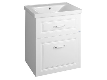 Aqualine FAVOLO umývadlová skrinka 57x72,5x44,6cm, biela mat FV260