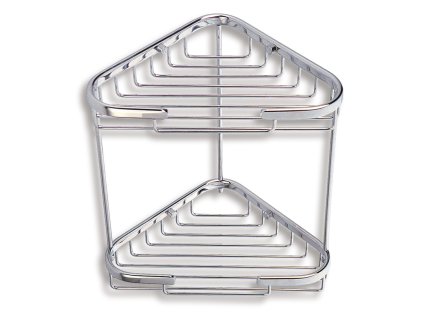 Novaservis Dvojitá rohová polica malá Drôtený program chróm 6071,0