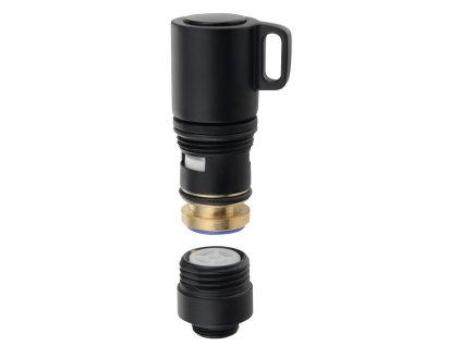 Aqualine Prepínač s ovládačom pre vaňovú batériu, čierna mat LT616B